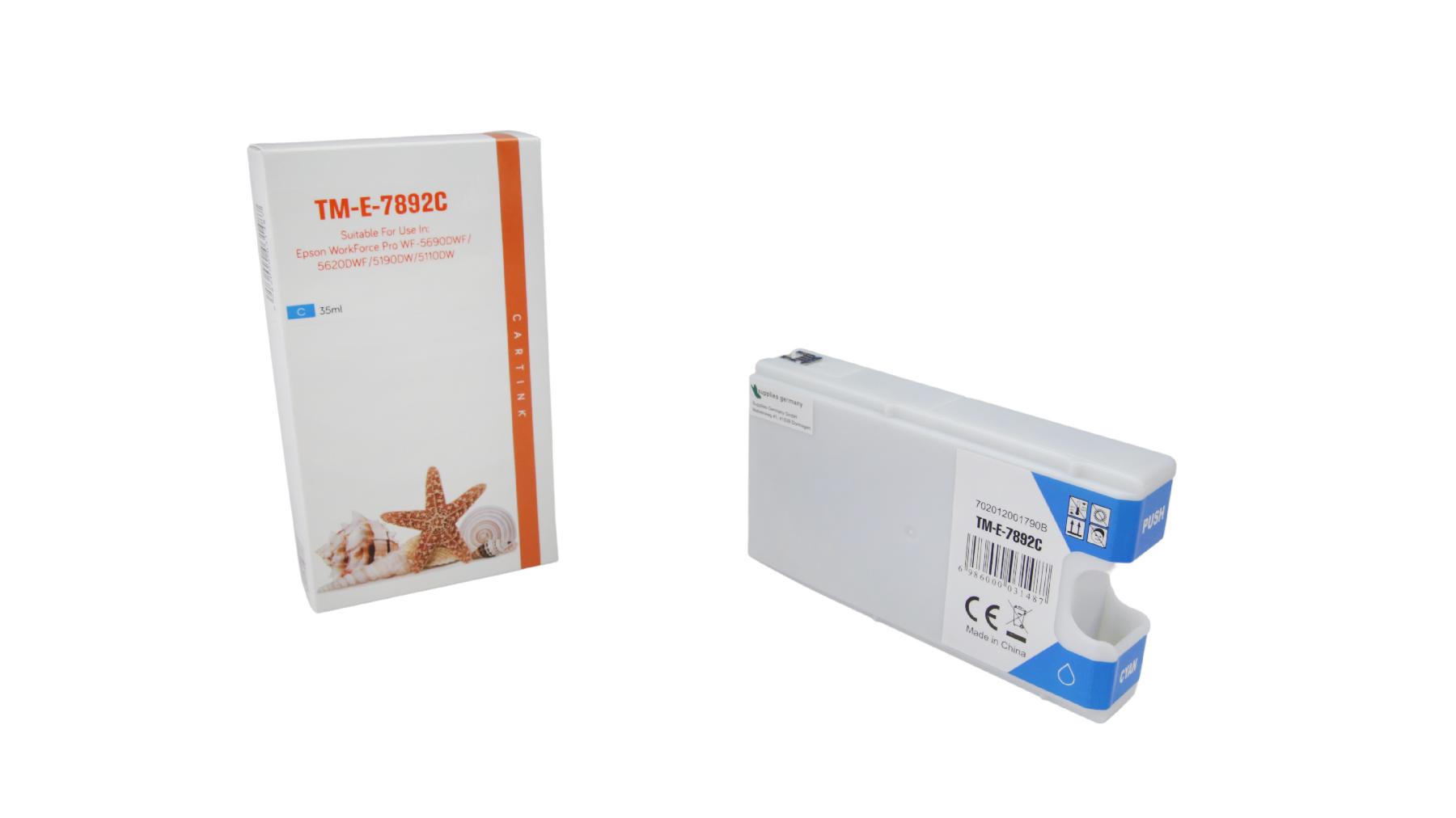 T7892 alternativ Seestern Tinte Cyan für Epson / C13T789240 / 35ml T7892 alternativ Seestern Tinte Cyan für Epson / C13T789240 / 35ml