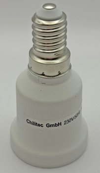 Lampensockel-Adapter, Kunststoff, E14 auf E27