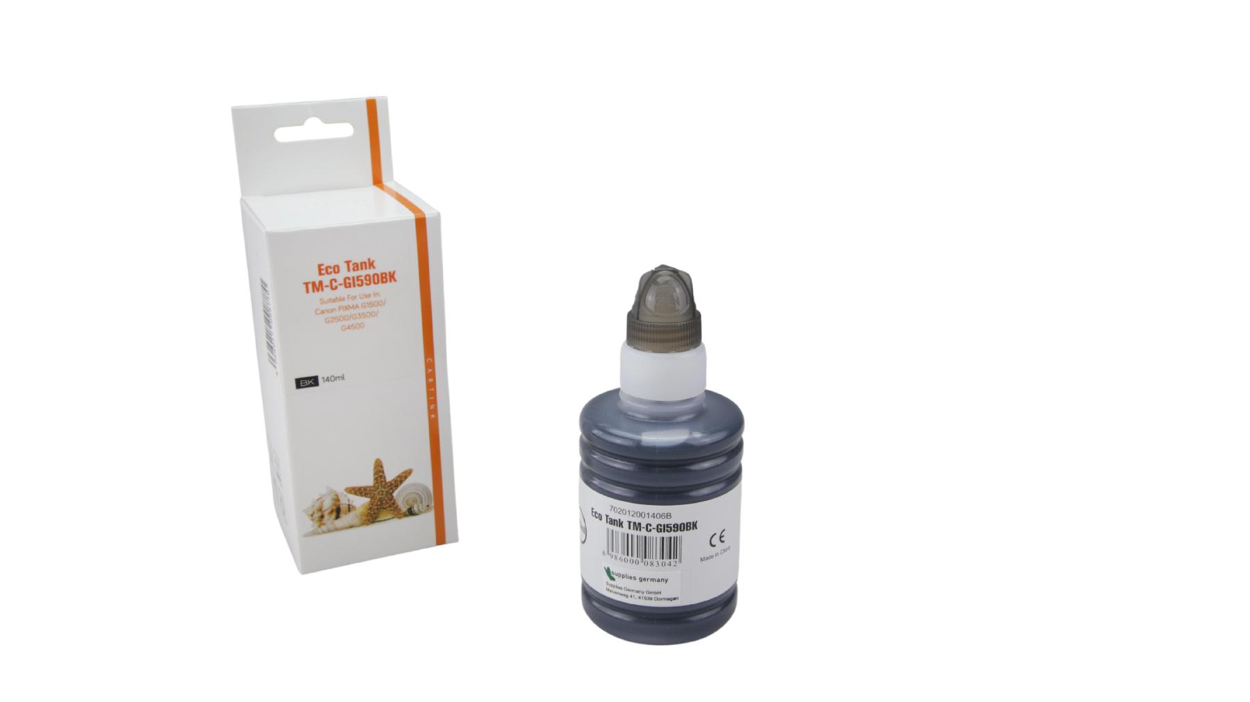 GI590schwarz Eco Tank Nachfüllflasche schwarz für Canon / GI590schwarz / 140ml GI590schwarz Eco Tank Nachfüllflasche schwarz für Canon / GI590schwarz / 140ml
