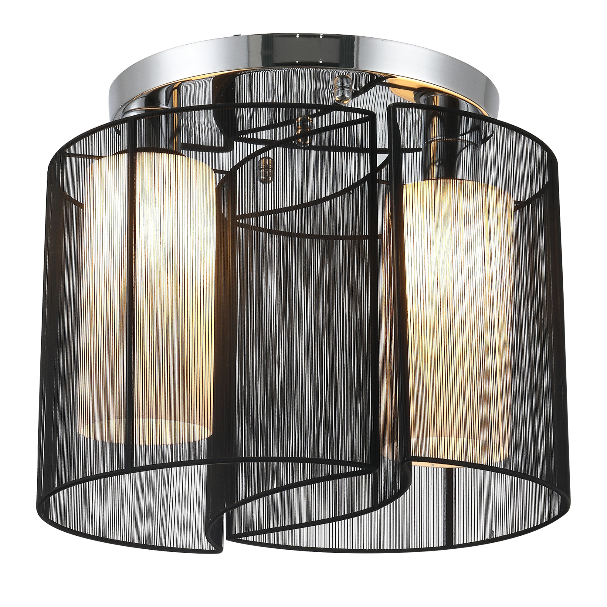 Deckenlampe Deckenleuchte 2-Flammig E27 Badlampe Modern Küchenlampe Lampe für Schlafzimmer, Badezimmer, Küche, Wohnzimmer Weiß Ø47,5 x 33 cm (Ohne Glühbirnen)