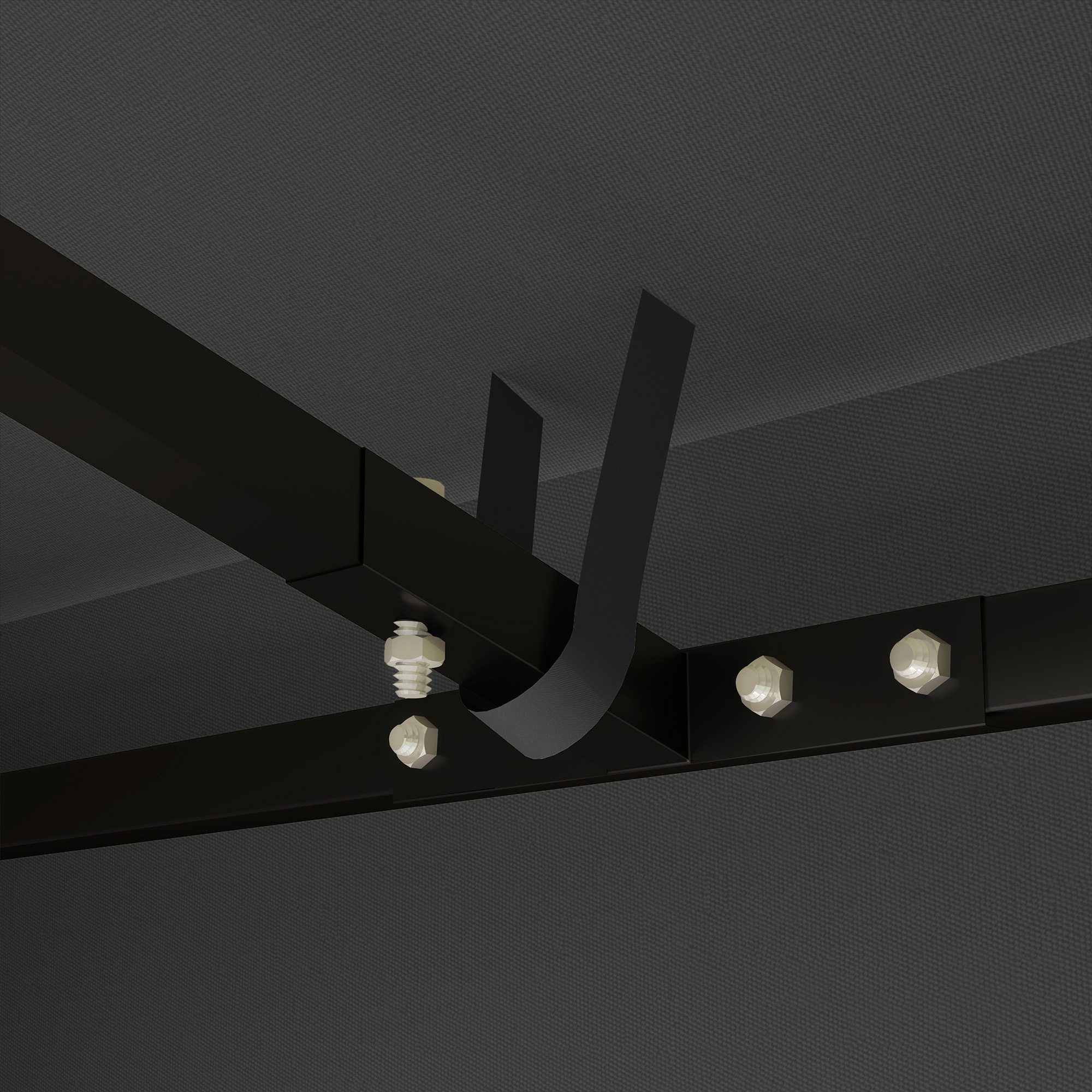 3 x 3 m Ersatzplane für Pavillon, Plane für Garten-Pavillon, mit Wasserablauföffnungen, UPF30+, Dunkelgrau