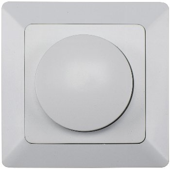 MILOS Dimmer für LED Lampen weiß matt, 250V~/ 3-60W, inkl. Rahmen, UP