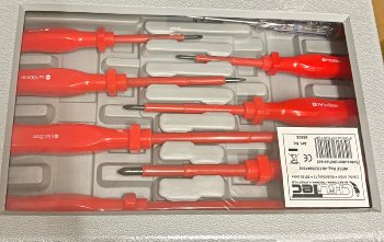 Schraubendreher-Set "KS-8 Elektro", mit Koffer, isolierter Schaft, 8-teilig