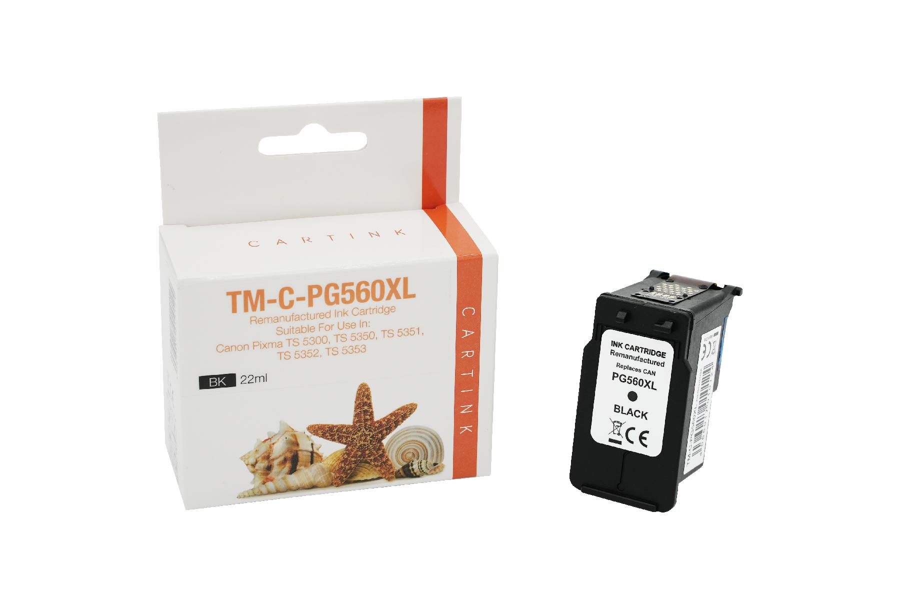 PG560XXL Refill Tinte schwarz für Canon / 3712C001 / 22ml 54 mehr Inhalt 750 Seiten PG560XXL Refill Tinte schwarz für Canon / 3712C001 / 22ml 54 mehr Inhalt 750 Seiten