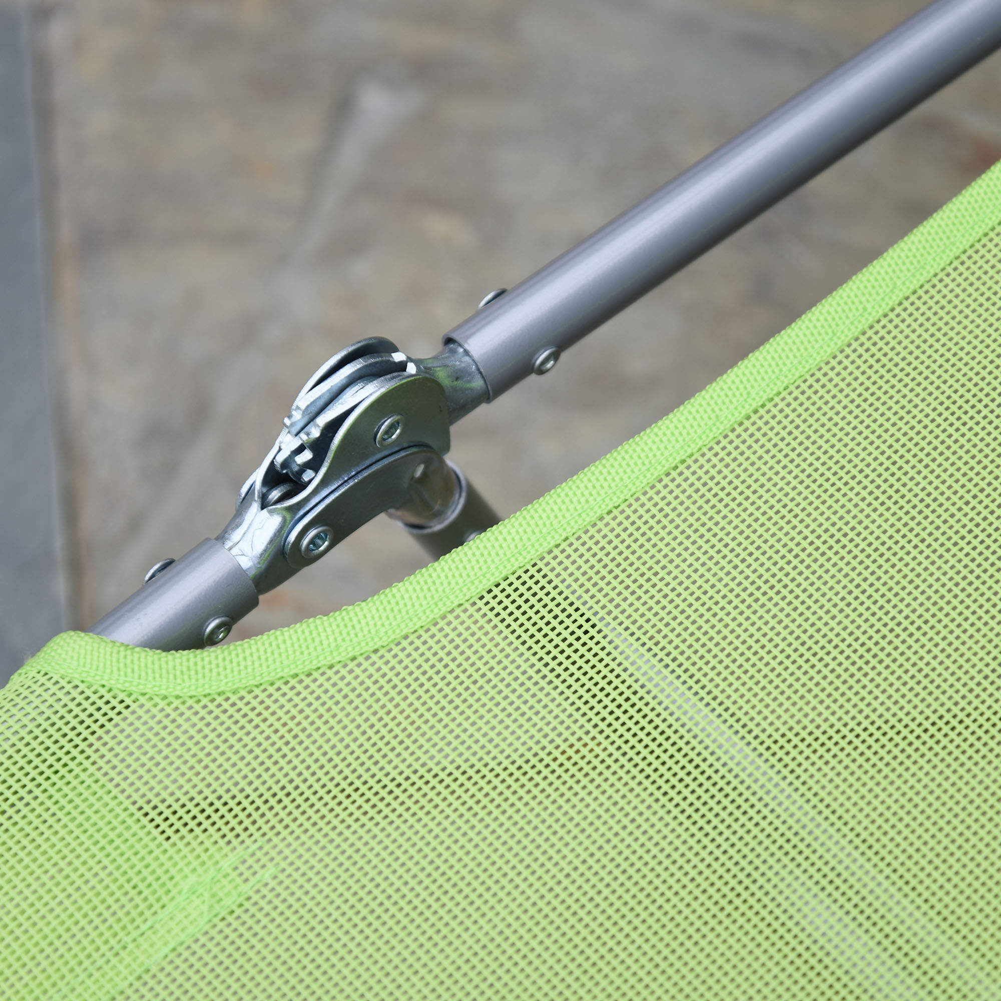 Sonnenliege klappbar Gartenliege mit Kopfkissen Liegestuhl verstellbar mit 5-Fach Campingliege bis 120kg belastbar für Garten, Balkon und Pool geeignet, 4 Farben(Grün)