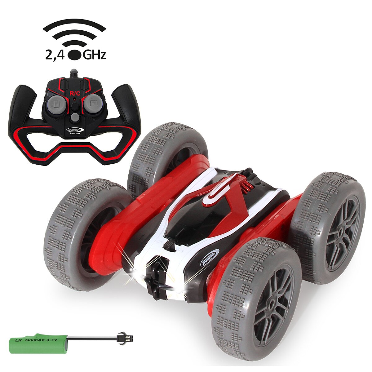 SpinX Stuntcar rot-schwarz 2,4GHz