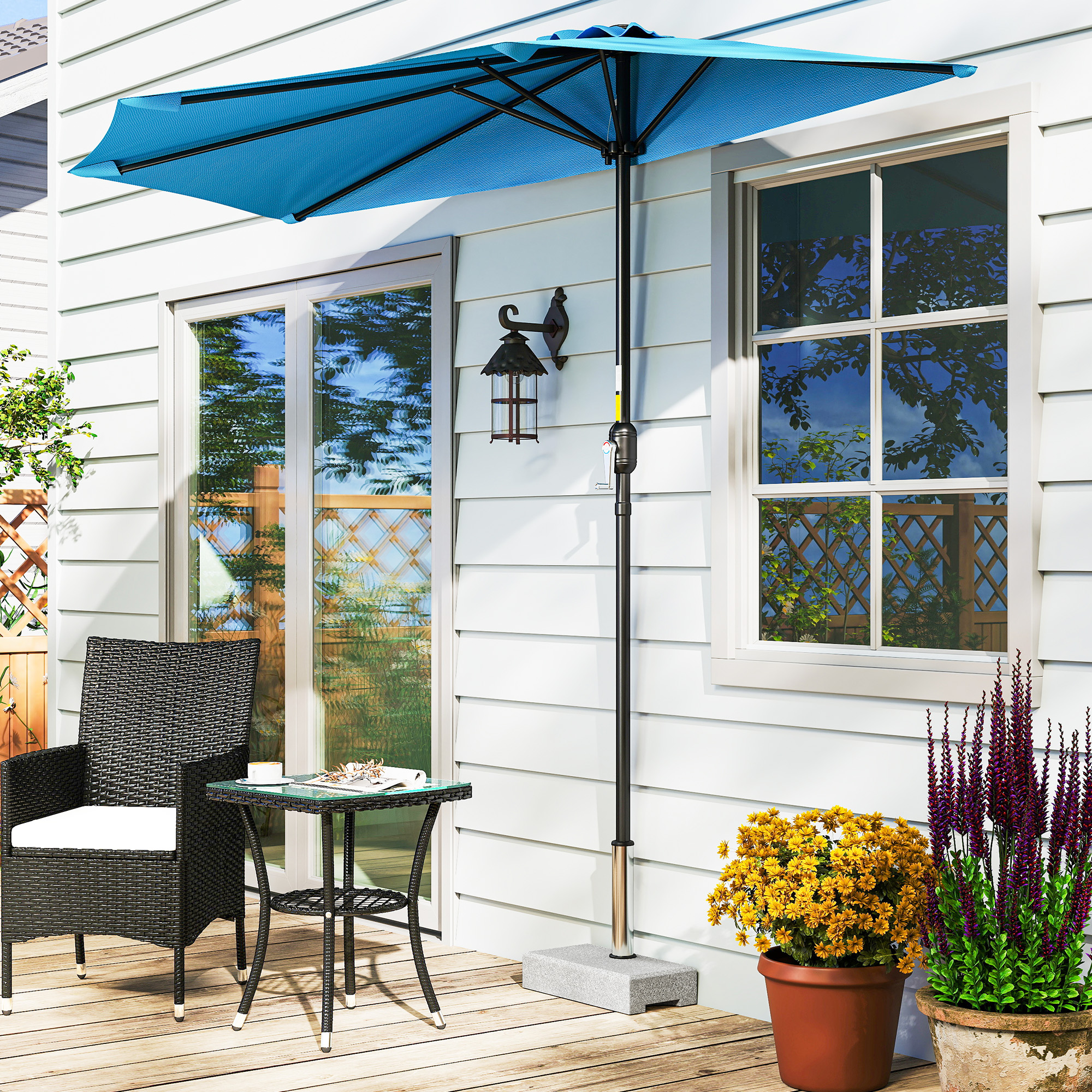 Sonnenschirmständer 25 kg, Schirmfuß aus Granit, für Schirmstöcke Ø32/38/48 mm, Grau