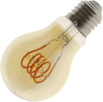 LED Glühlampe E27 "Vintage G70", 2200k, 249lm, 230V/4W, warmweiß/amber