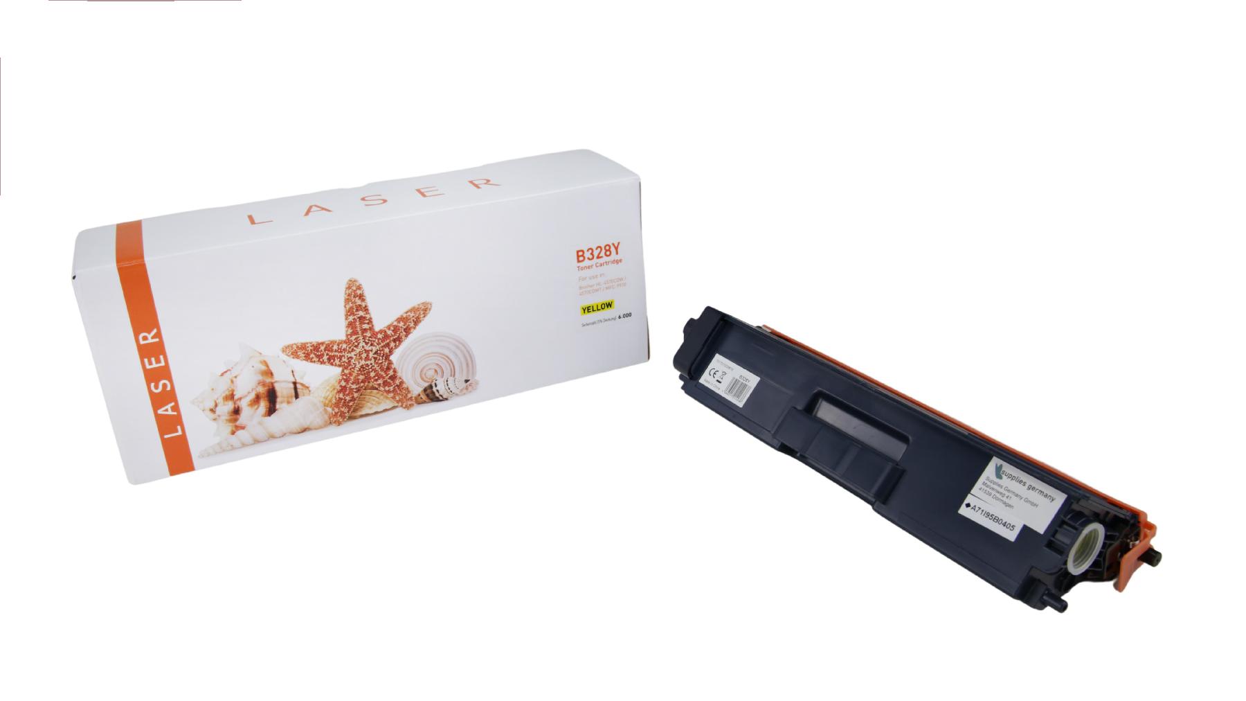 TN328Y alternativ Toner gelb für Brother / TN328Y / 6.000 Seiten TN328Y alternativ Toner gelb für Brother / TN328Y / 6.000 Seiten