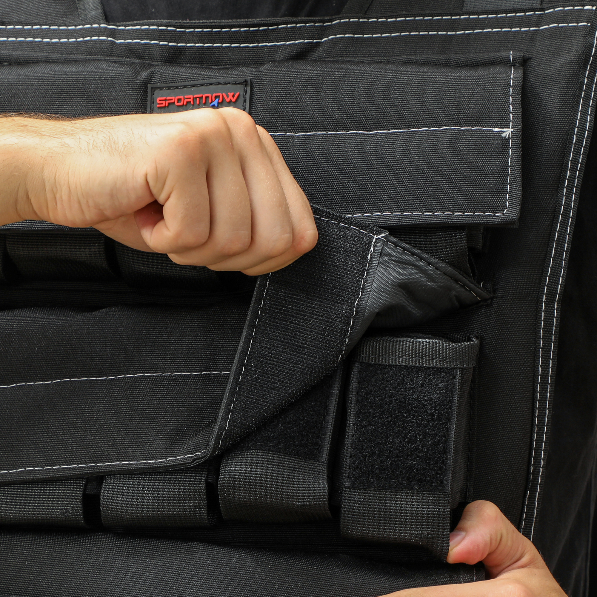 15 kg Anpassbare Gewichtsweste mit verstellbaren Gurten und reflektierenden Streifen, für Männer und Frauen