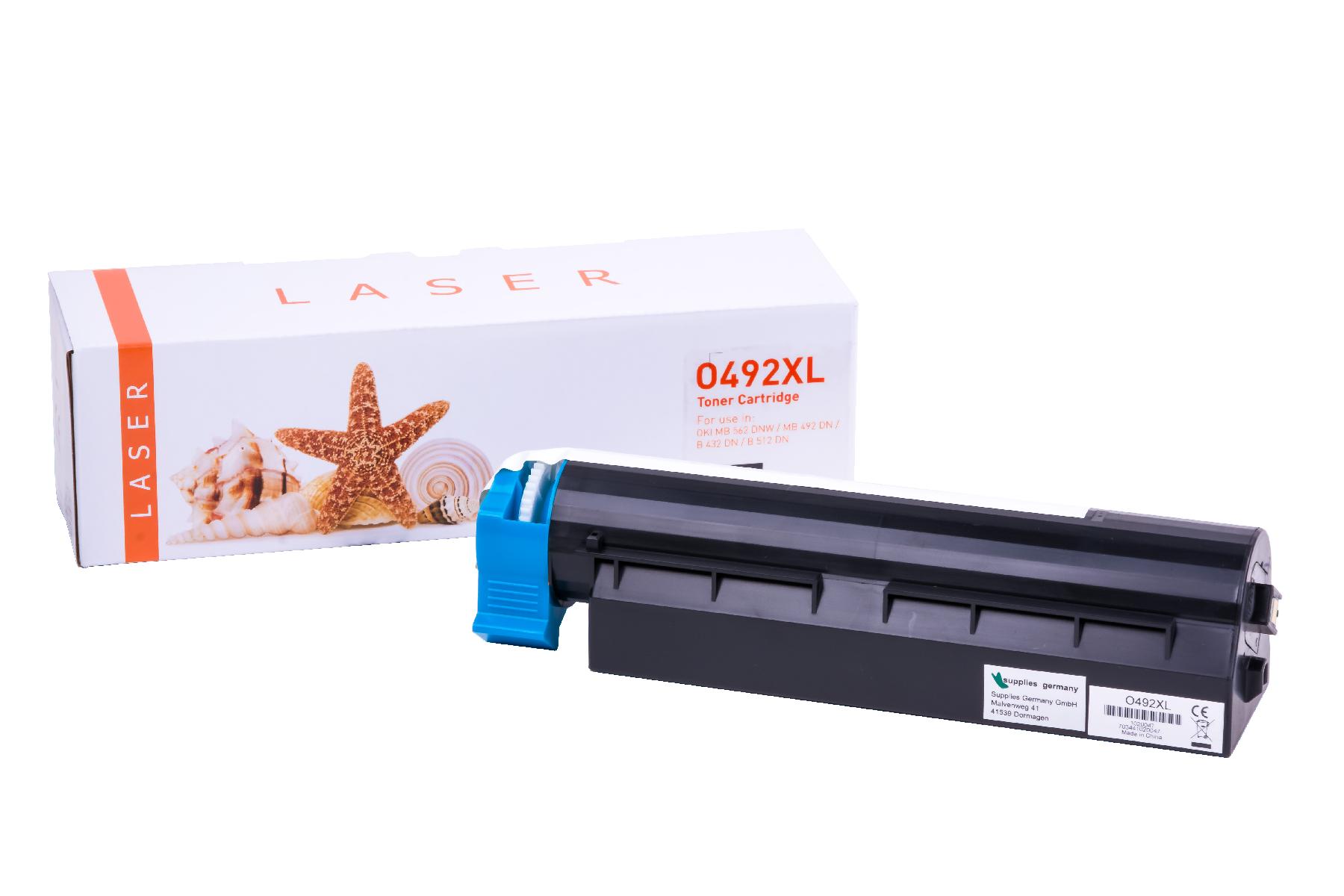 MB492XL alternativ Toner schwarz für OKI / 45807111 / 12.000 Seiten MB492XL alternativ Toner schwarz für OKI / 45807111 / 12.000 Seiten