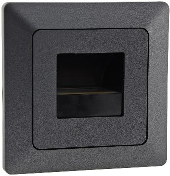 MILOS LED-Einbauleuchte "COB" Anthrazit, 80x80mm, 3000k, warmweiß, 55Lumen