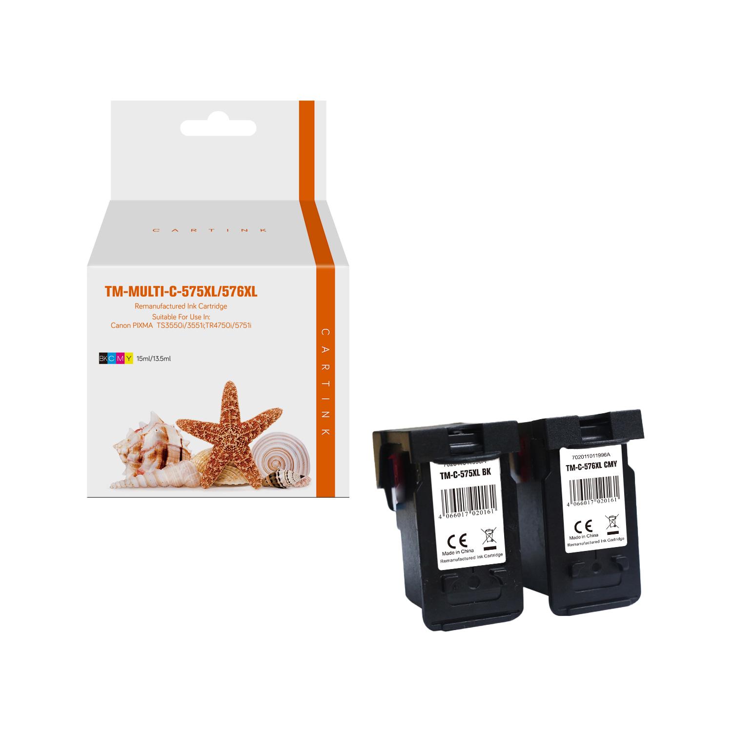 Multipack PG575XL/CL576XL alternativ Tinte für Canon / 543741C001 / 1x PG575X15ml / 1x CL576XL13,5ml Multipack PG575XL/CL576XL alternativ Tinte für Canon / 543741C001 / 1x PG575X15ml / 1x CL576XL13,5ml