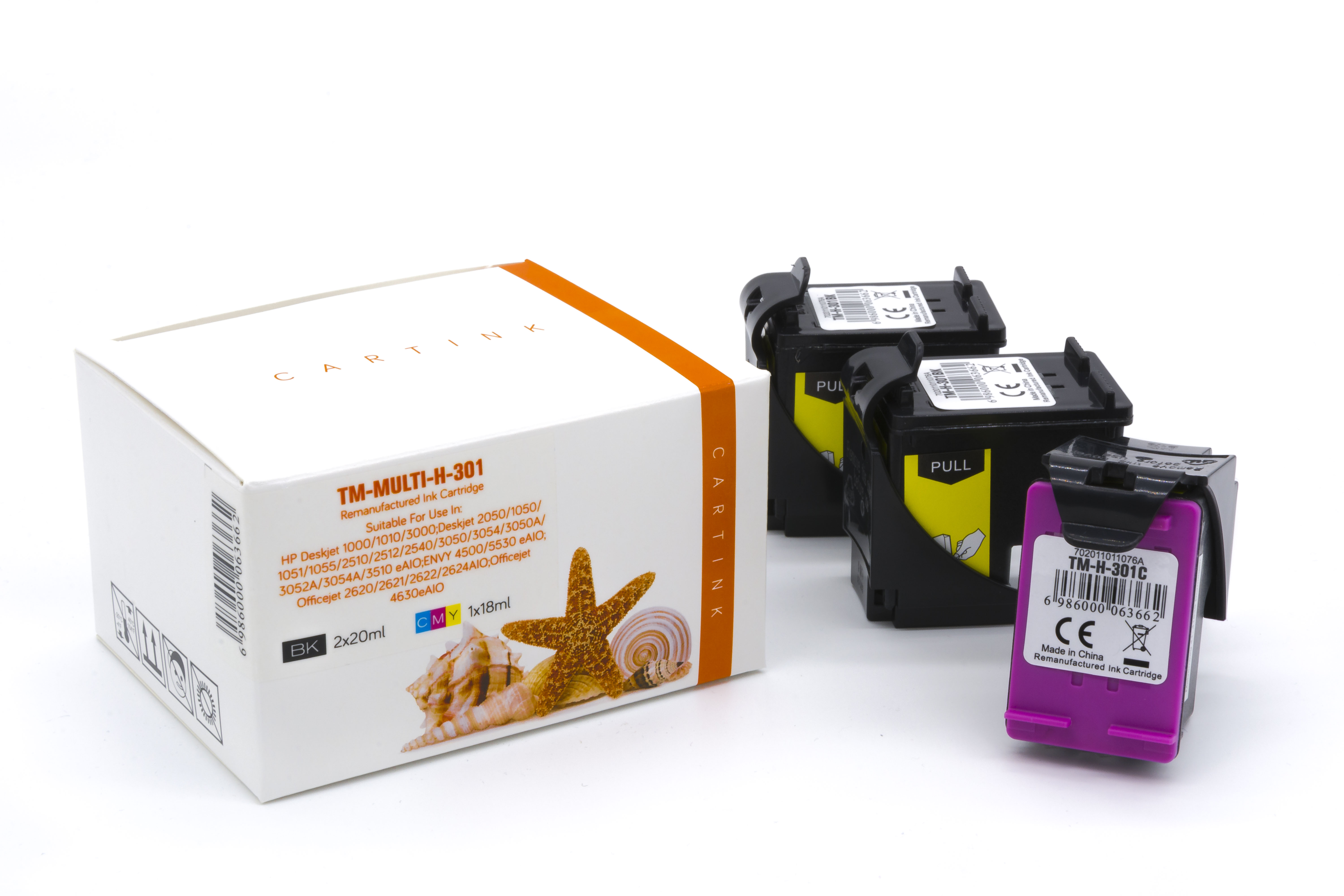Multipack 301 alternativ Tinte für HP / E5Y87EE / 2x301BK20ml / 1x301C18ml Multipack 301 alternativ Tinte für HP / E5Y87EE / 2x301BK20ml / 1x301C18ml
