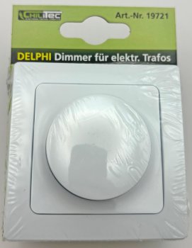 DELPHI Dimmer für elektronische Trafos, 250V~/ 300W, inkl. Rahmen, UP, weiß