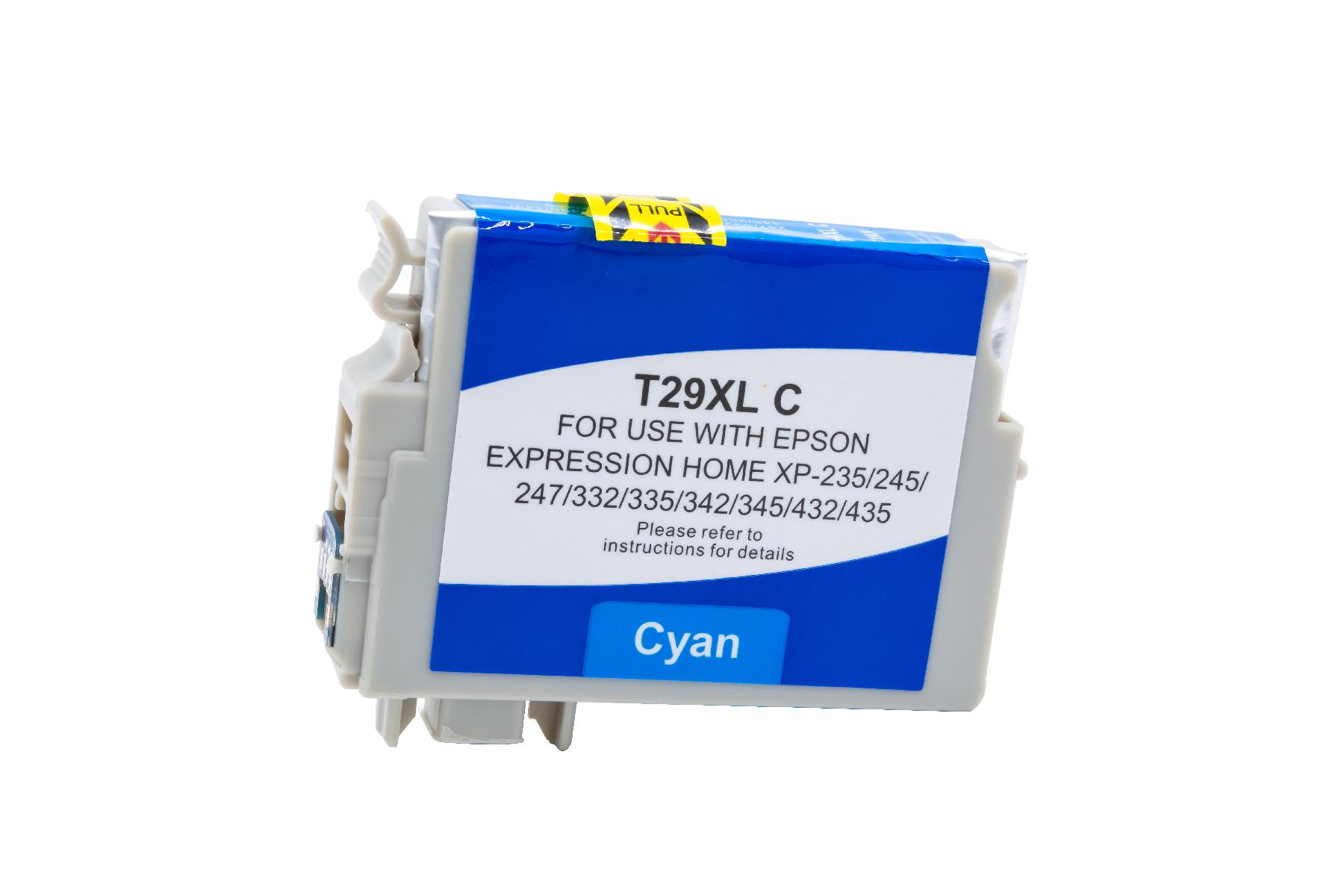T29XLC alternativ Tinte Cyan für Epson / C13T29924010 / 9,6ml T29XLC alternativ Tinte Cyan für Epson / C13T29924010 / 9,6ml