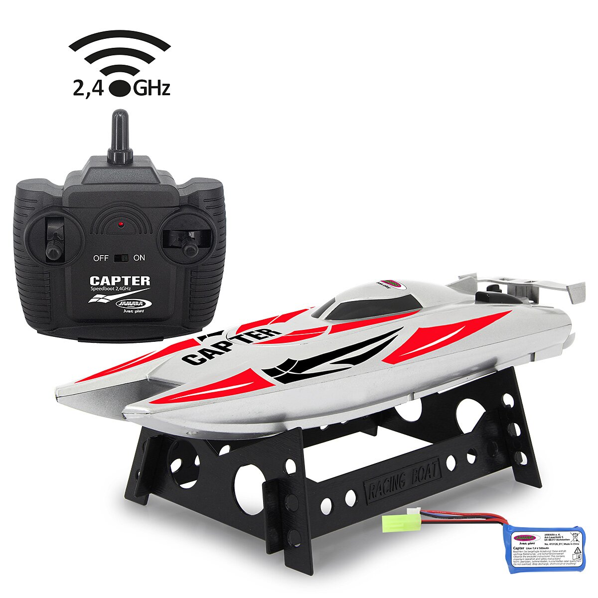 Capter Speedboot weiß/rot Li-Ion 7,4V 2,4GHz