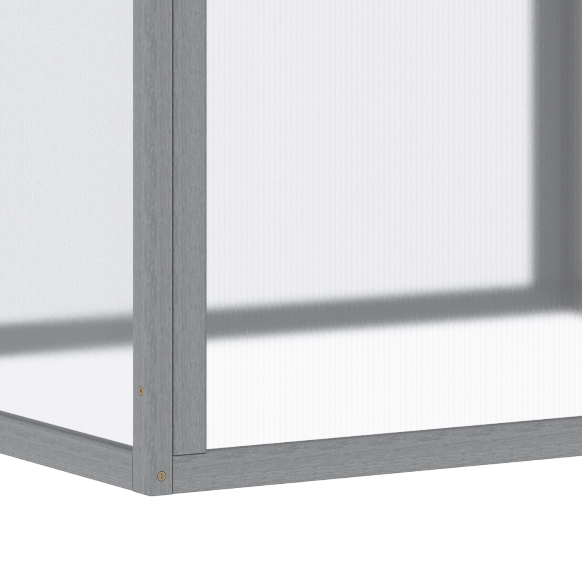 Frühbeet Treibhaus Gewächshaus Frühbeetkasten Pflanzenbeet mit Abdeckung aus Holz und Polycarbonat wetterfest Hellgrau 90 x 80 x 58 cm