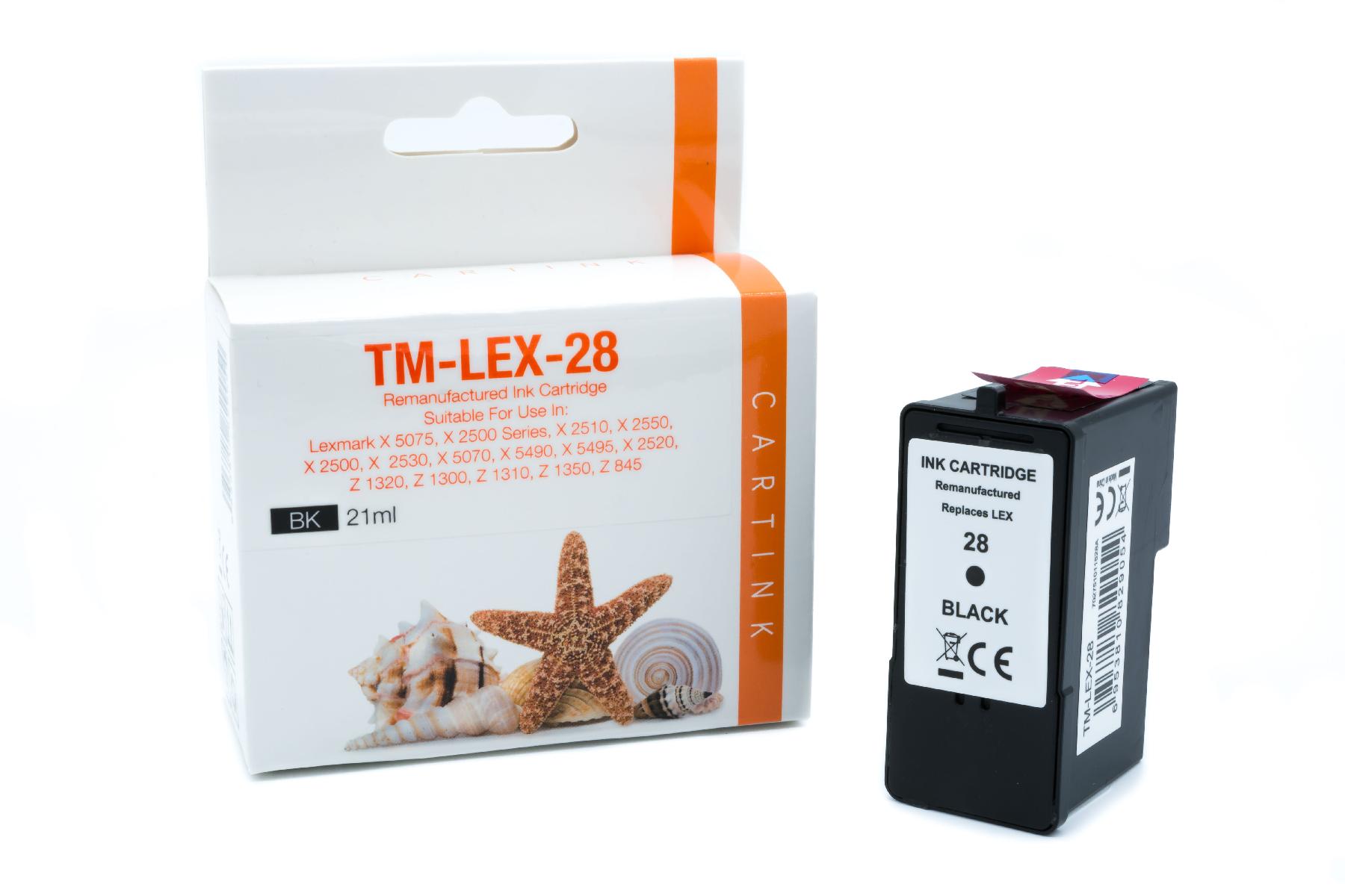 LEX28 Refill Tinte schwarz für Lexmark / 18C1528E / 21ml LEX28 Refill Tinte schwarz für Lexmark / 18C1528E / 21ml