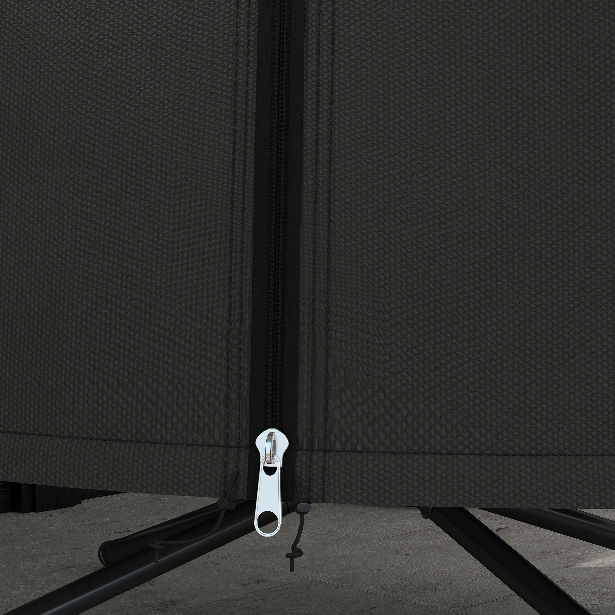 Schutzhülle für Hängesessel, wasserdicht, staubdicht, Polyester, Ø128 x 190 cm, Schwarz