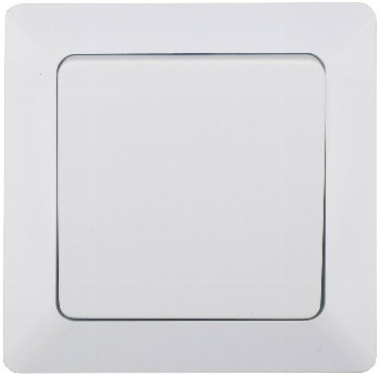 MILOS Kreuzschalter weiß matt, 250V~/ 10A, inkl. Rahmen, UP