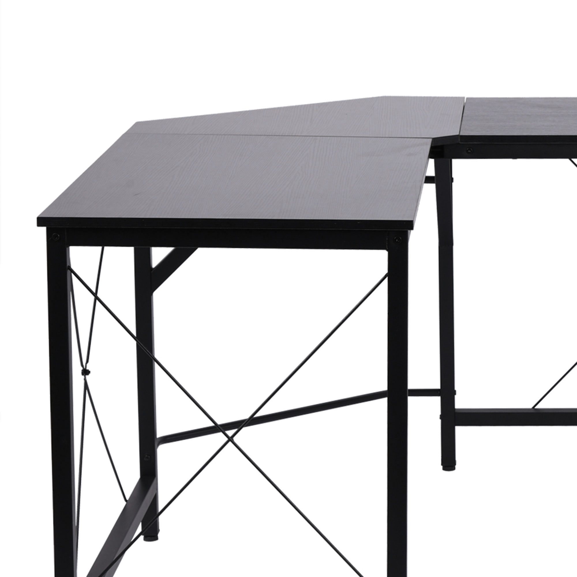Computertisch Schreibtisch L-Form Eckschreibtisch Winkelschreibtisch MDF Schwarz 150 x 150 x 76 cm