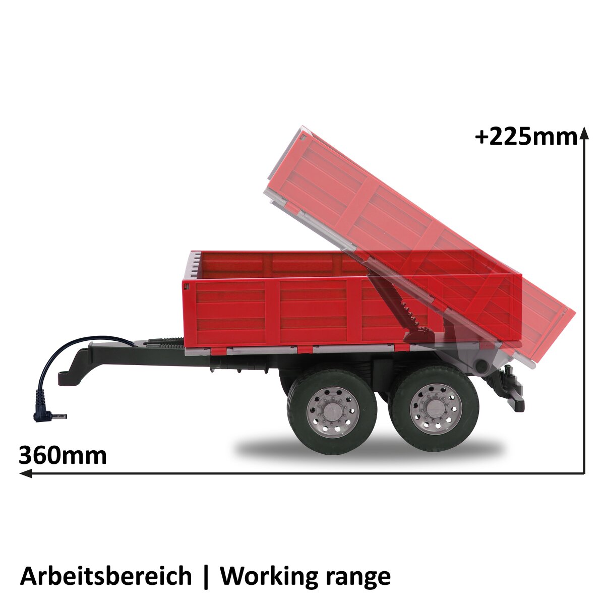 Kipper rot für RC-Traktor 1:16