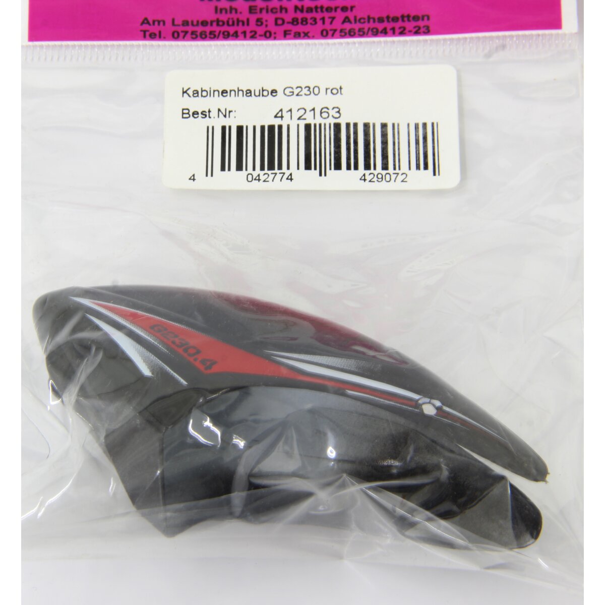 Kabinenhaube G230 rot Kabinenhaube G230 rot