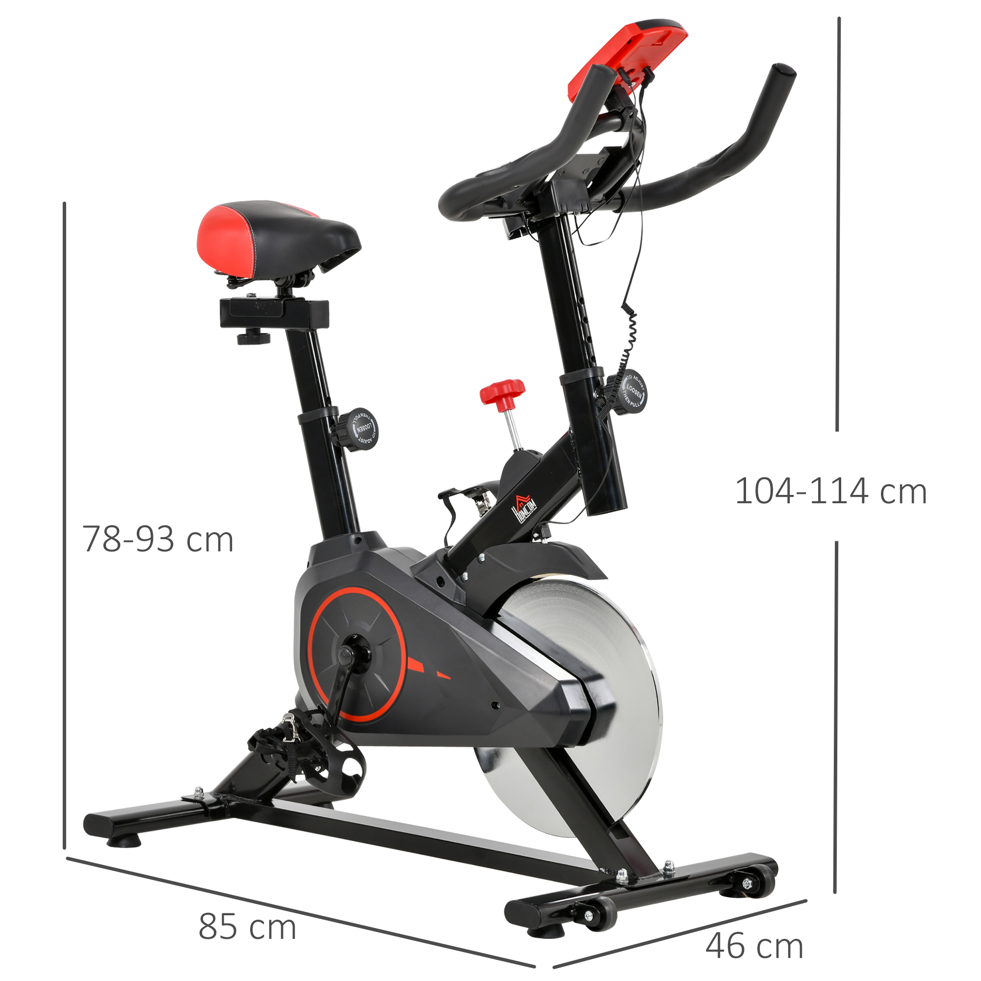 Indoor Cycling Bike Trainer Home Gym Fahrradtrainer Fitnessfahrrad 85 x 46 x 114 cm
