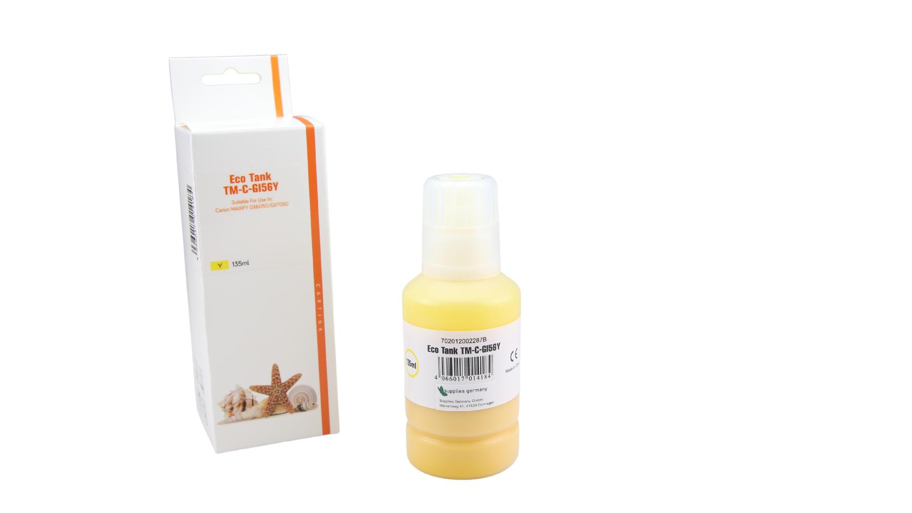 GI56Y Eco Tank Nachfüllflasche gelb für Canon / GI56 / 135ml GI56Y Eco Tank Nachfüllflasche gelb für Canon / GI56 / 135ml