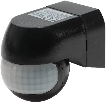Aufputz Bewegungsmelder "CBM-Slim" 180°, LED geeignet, IP44, 1-800W, schwarz