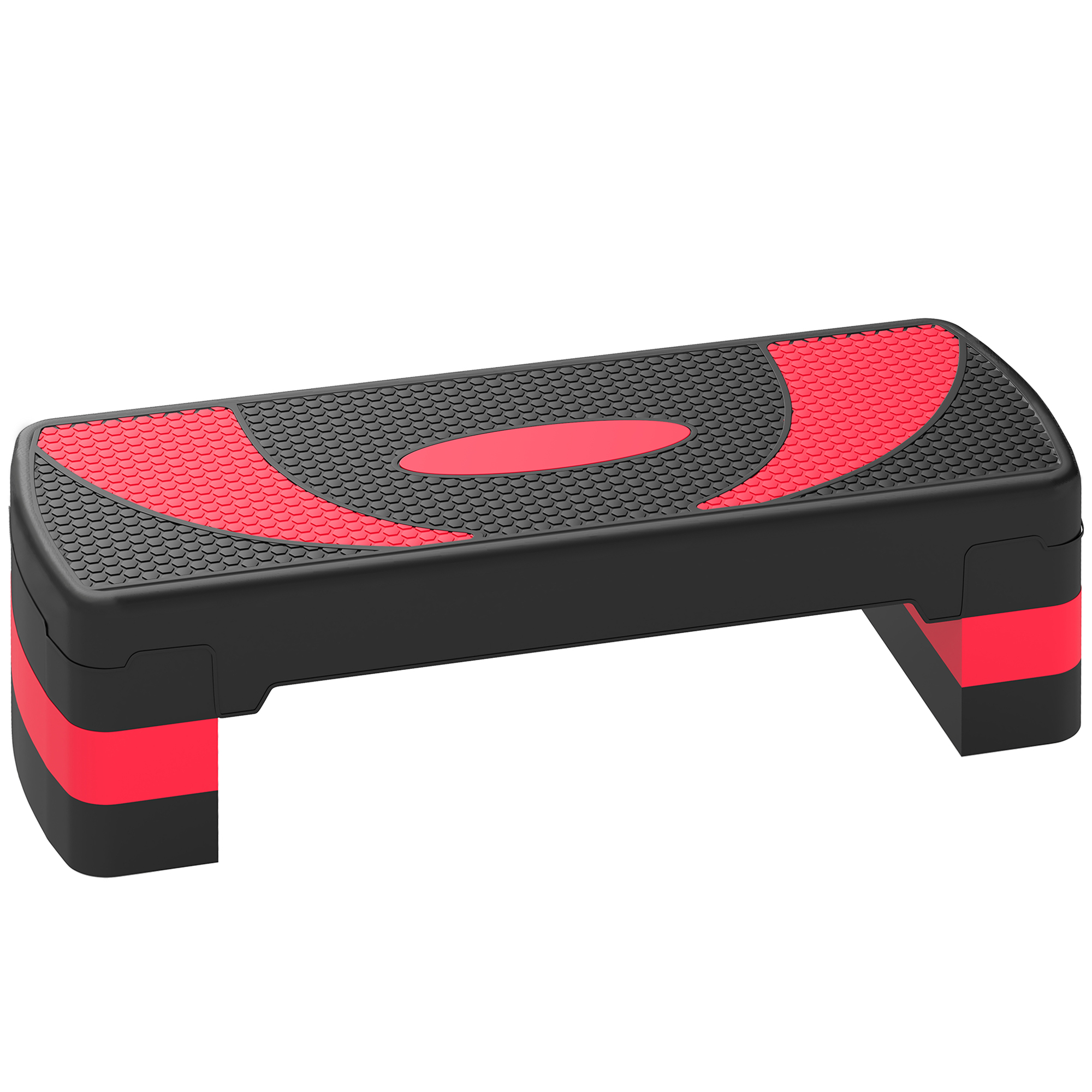 Aerobic-Stepper, höhenverstellbar, für Indoor und Outdoor, Belastbarkeit bis 150 kg, 80 x 31 x 10-20 cm, Rot