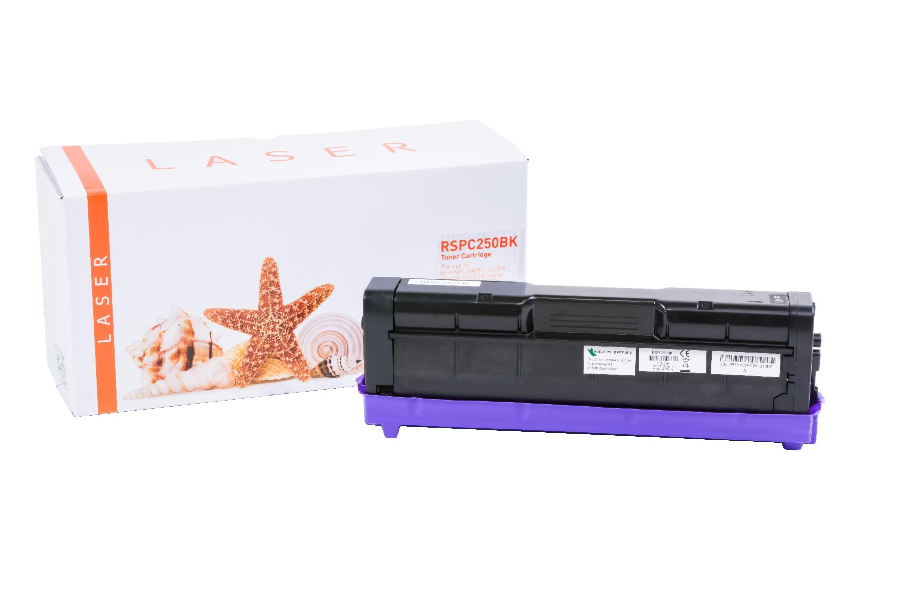 SPC250schwarz alternativ Toner schwarz für Ricoh / 407543 / 2.000 Seiten SPC250schwarz alternativ Toner schwarz für Ricoh / 407543 / 2.000 Seiten
