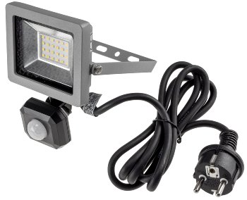 LED-Fluter SlimLine "CTF-SLT10 PIR", 10W, IP44, 923lm, 4000K, Bewegungsmelder