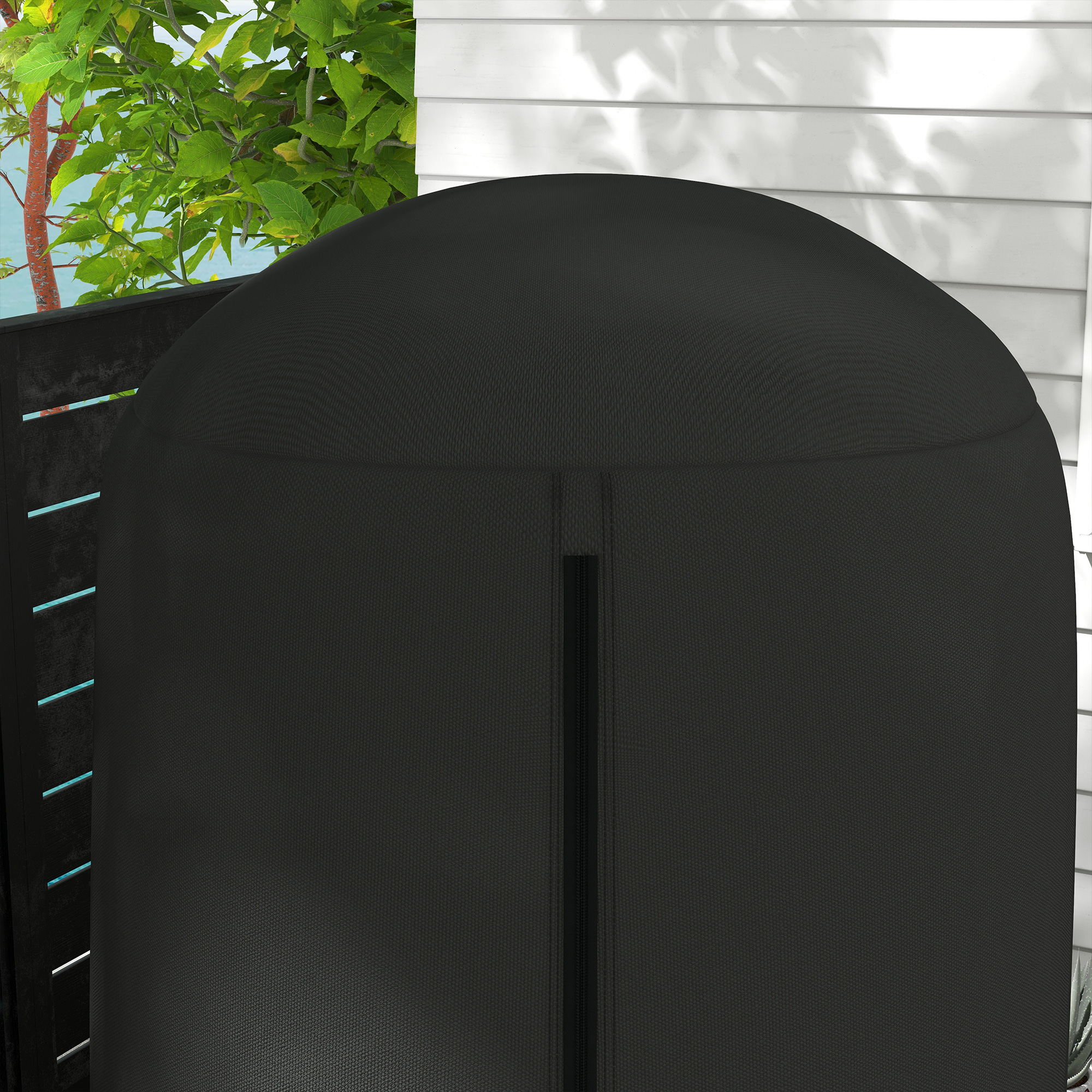 Schutzhülle für Hängesessel, wasserdicht, staubdicht, Polyester, Ø128 x 190 cm, Schwarz