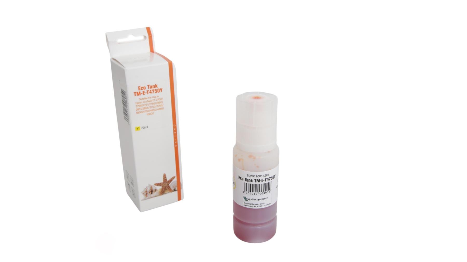 T4750Y Eco Tank Nachfüllflasche gelb für Epson / C13T03R440 / 70ml T4750Y Eco Tank Nachfüllflasche gelb für Epson / C13T03R440 / 70ml