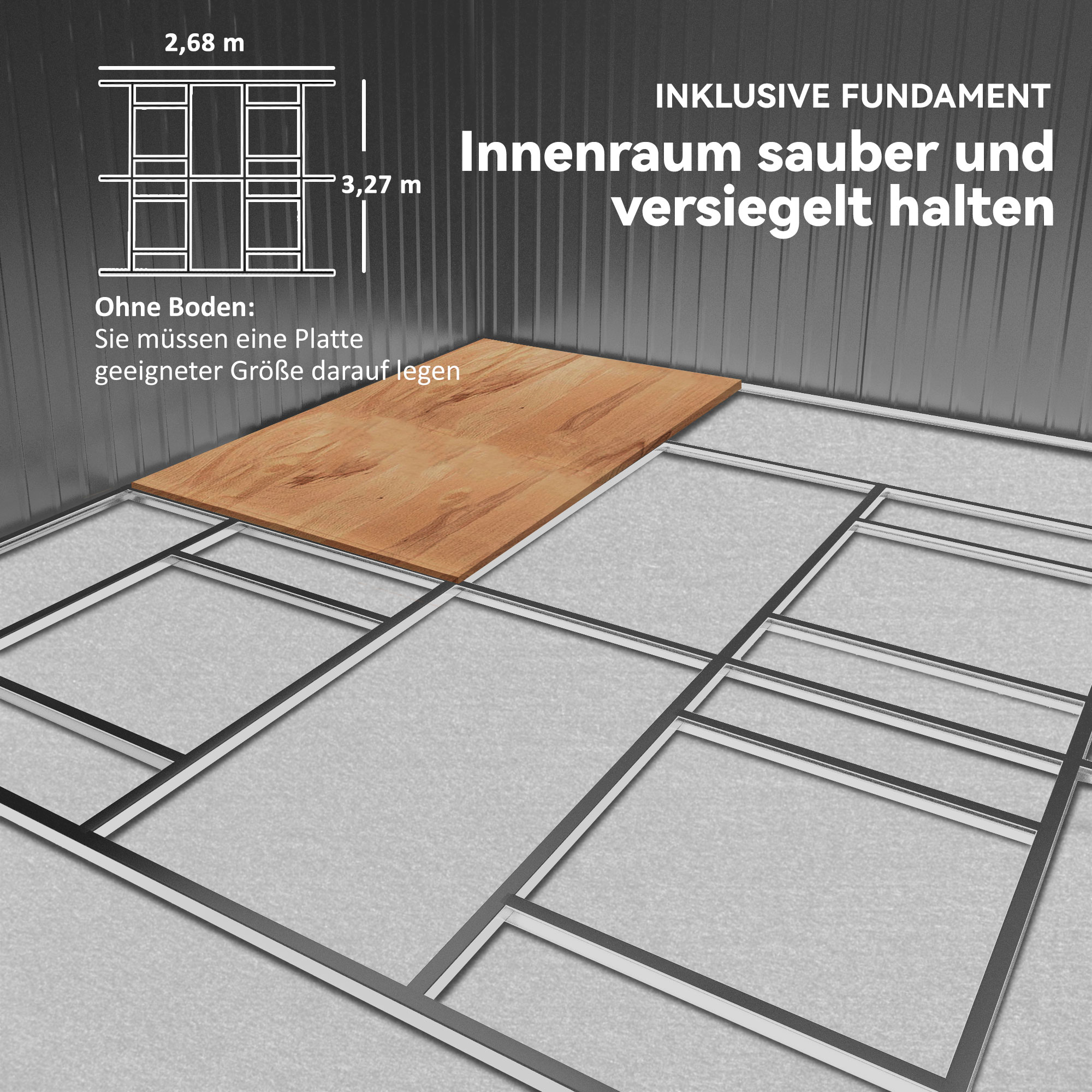 Geräteschuppen, Wetterfestes Gartenhaus für Gartengeräte, mit Belüftungsfenstern, Schiebetüren, Stahl, Dunkelgrün