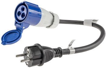 CEE auf Schutzkontakt-Stecker 0,35m, 230V, Adapter für Wohnwagen, Camping