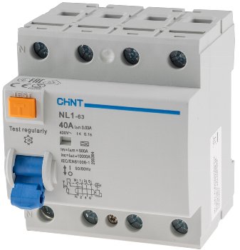 FI Fehlerstrom-Schutzschalter 30mA, 40A, 4-polig für DIN Trägerschiene