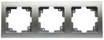 DELPHI 3-fach Rahmen, silber