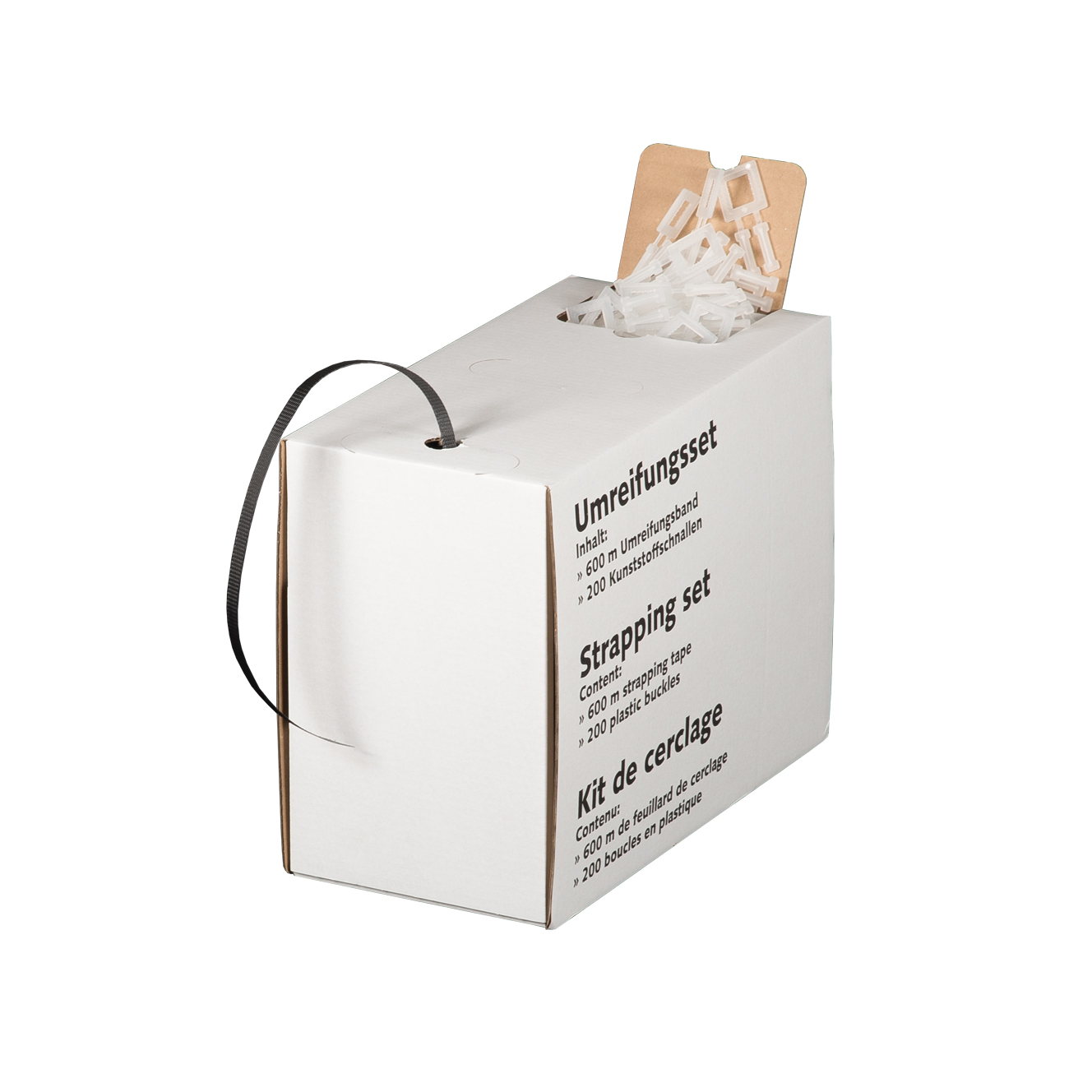 Umreifungsset "Handy", 600m PP-Band +200x PP-Verschluss, VPE1
