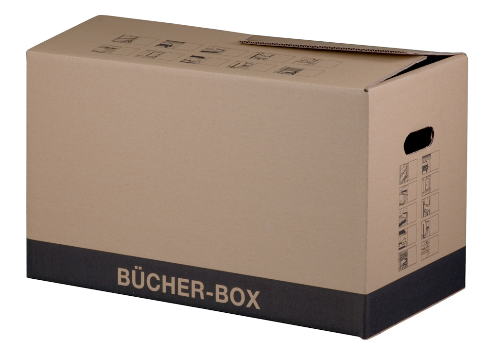 Bücherbox PLUS, mit doppeltem Boden, braun, 2-wellig, VPE10 Bücherbox PLUS, mit doppeltem Boden, braun, 2-wellig, VPE10