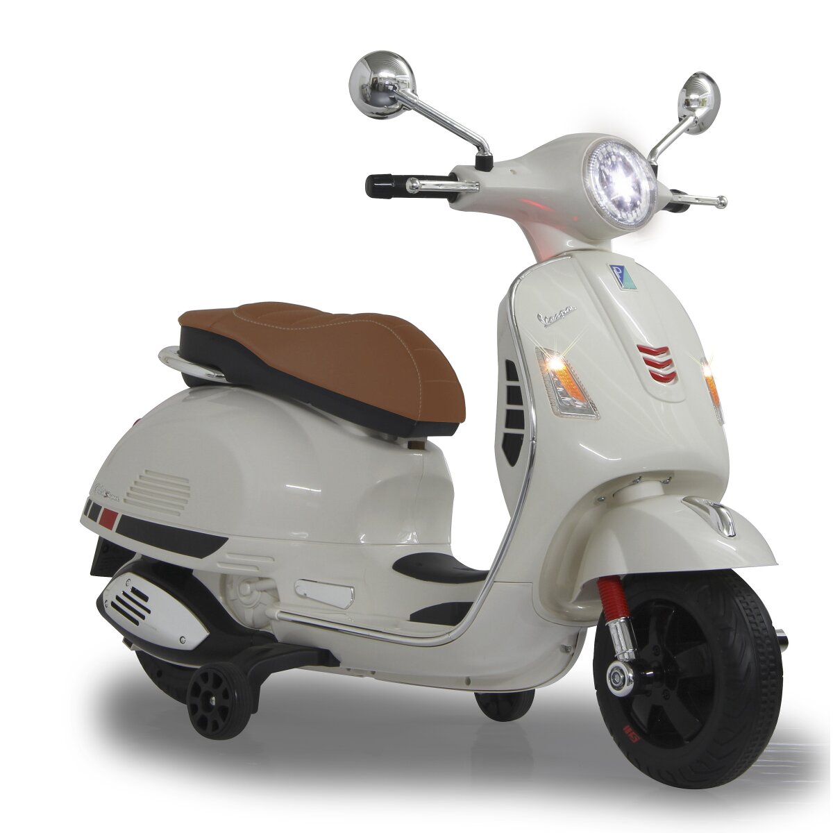 Kindermotorrad Vespa GTS 125 weiß Li-Power 12.6