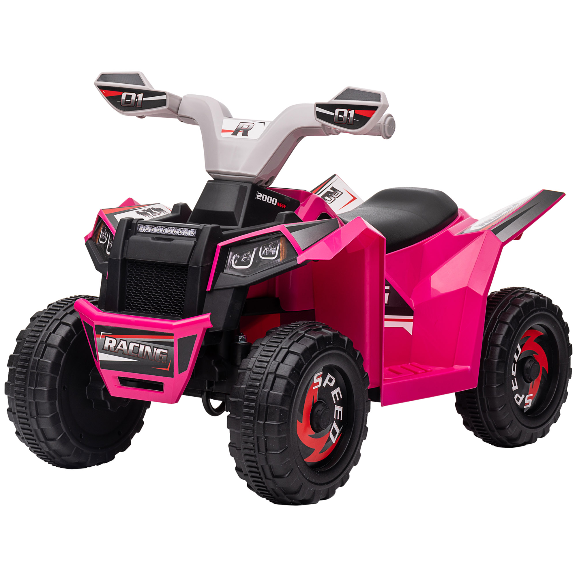 Elektro-Kinderquad, 2,5 km/h, Vorwärts- & Rückwärtsgang, für 18-36 Monate, Rosa