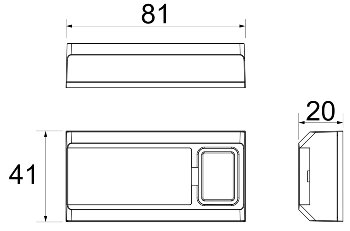 Funk-Klingeltaster "Pilota Porta" IP55, mit Namensfeld, Batteriebetrieb