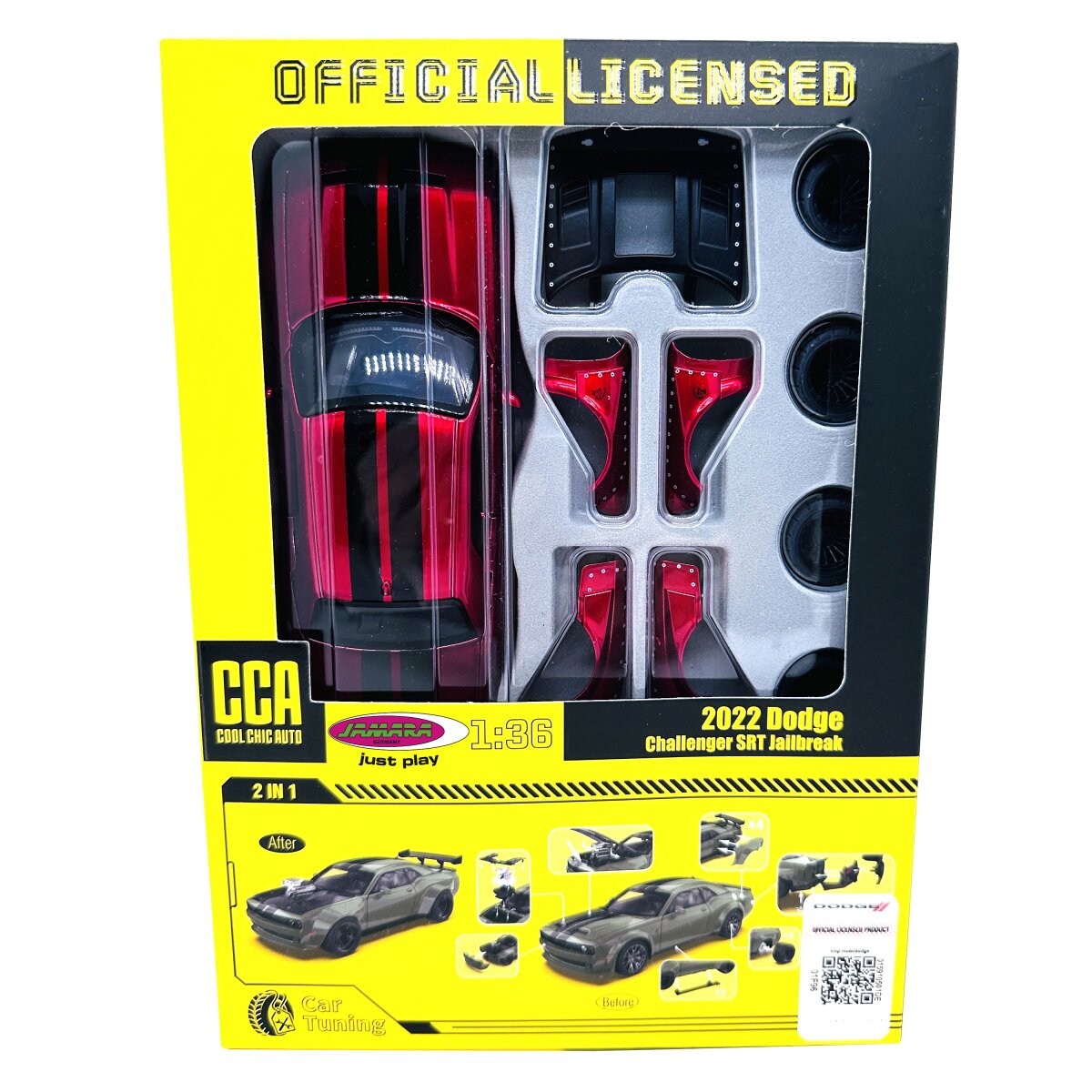 Dodge Challenger SRT Jailbreak Diecast 1:36 rot 2in1