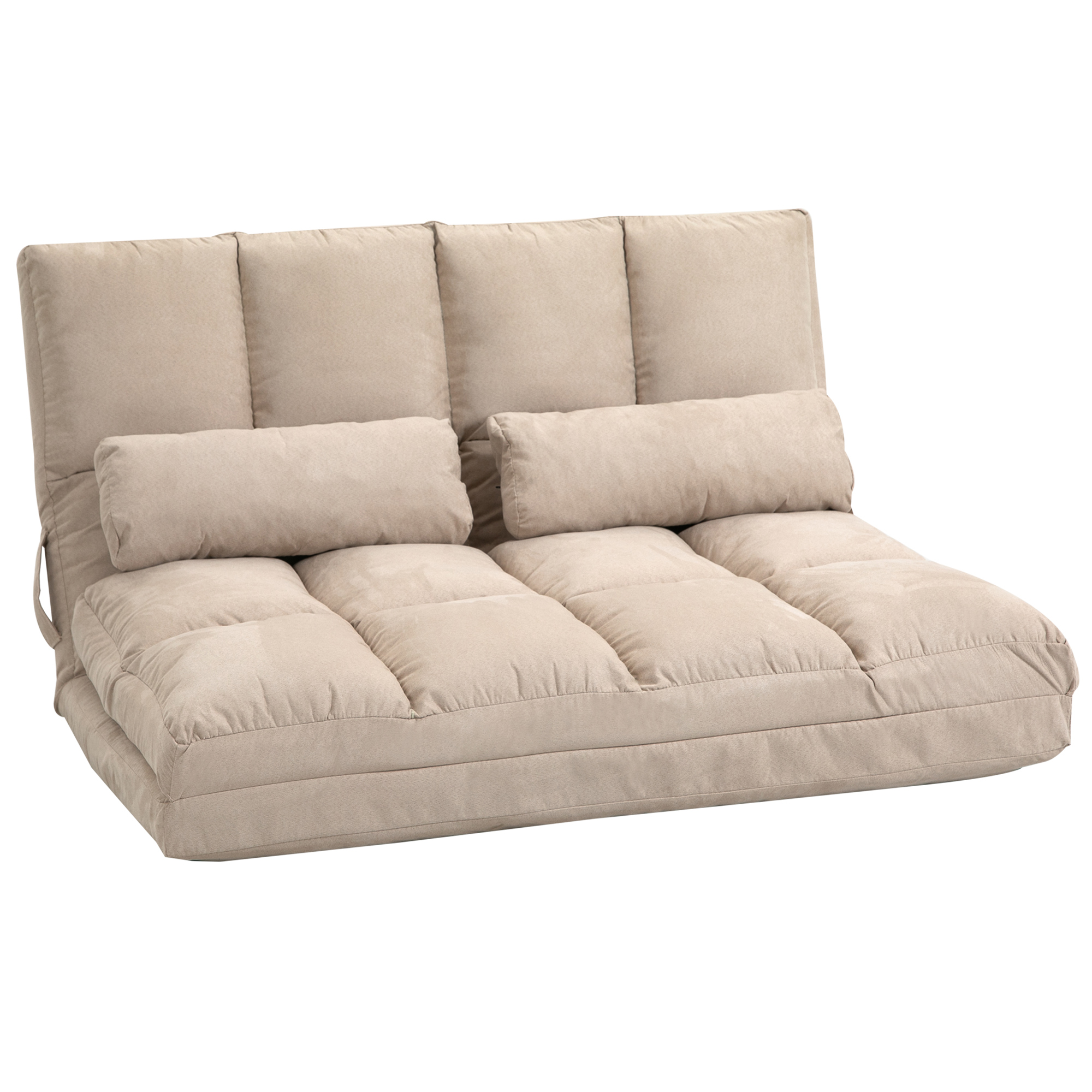 2-in-1 Bodensessel, Rückenlehne, Verstellbar, 102 x 73 x 60 cm, Beige 2-in-1 Bodensessel, Rückenlehne, Verstellbar, 102 x 73 x 60 cm, Beige