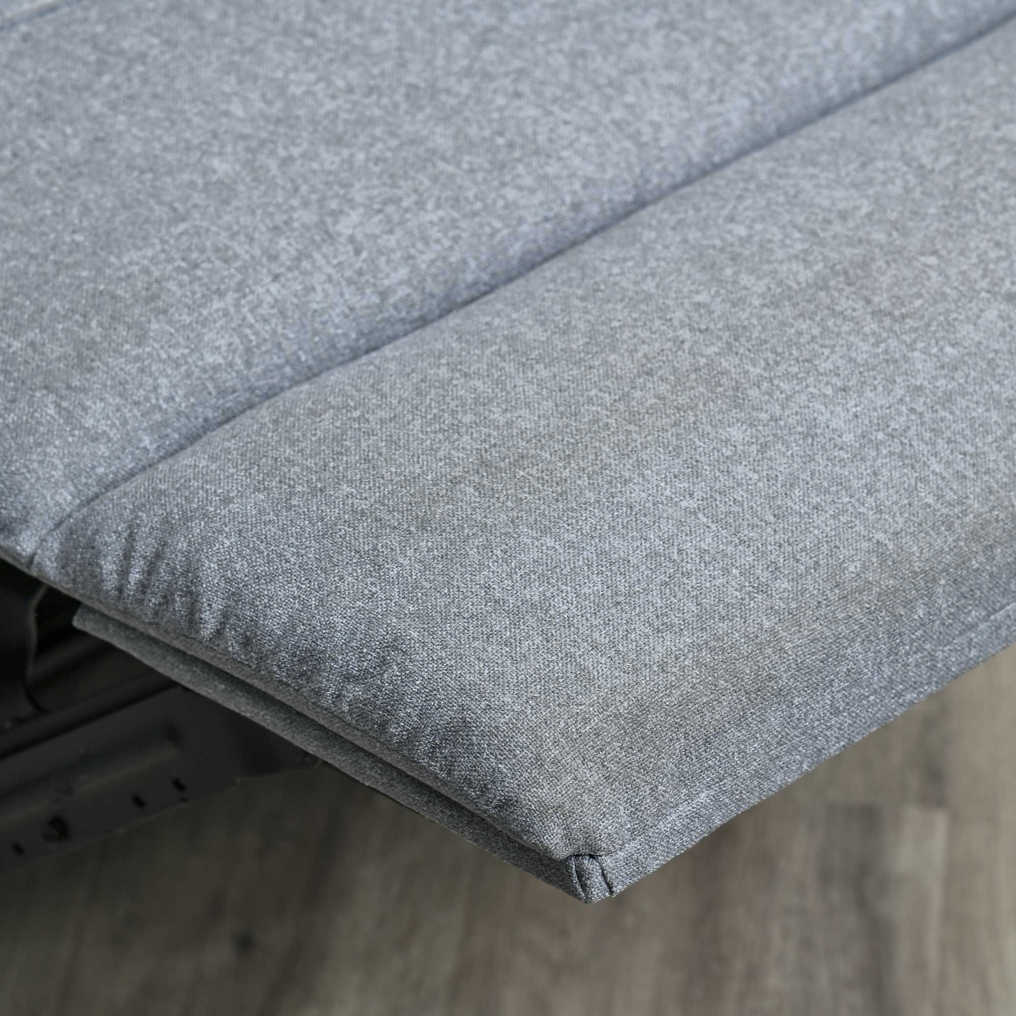 Relaxsessel Manuell Fernsehsessel mit Liegefunktion, Leinenoptik, TV-Sessel mit Seitengriff, Fußstütze, bis 150 kg Belastbar, für Wohnzimmer, Hellgrau