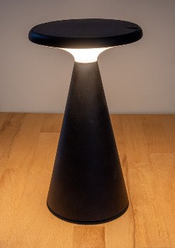 LED Solar-Tischleuchte "Foco Sol", 2700K, IP44, dimmbar, 20cm, matt schwarz