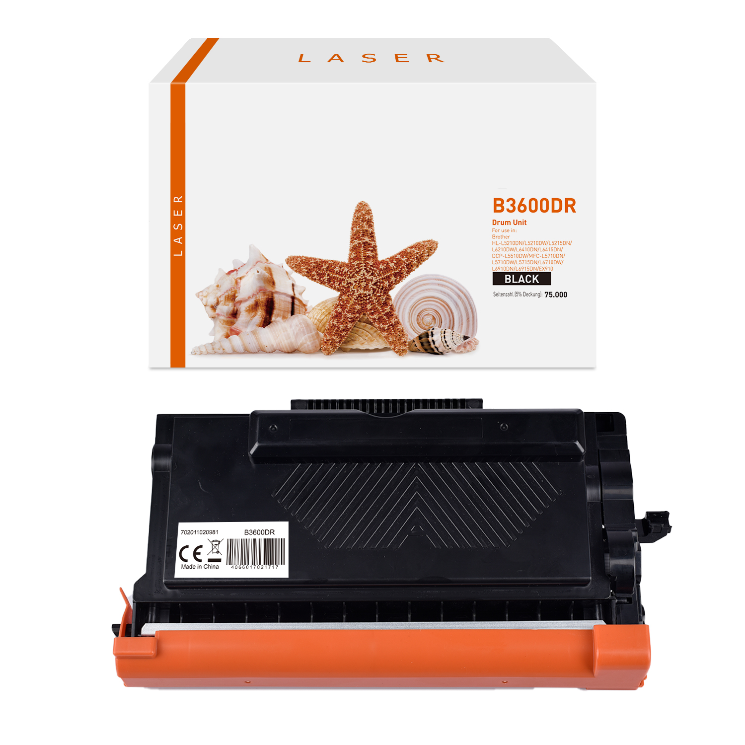 DR3600 alternativ Trommel schwarz für Brother / DR3600 / 75.000 Seiten DR3600 alternativ Trommel schwarz für Brother / DR3600 / 75.000 Seiten